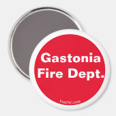 Gastonia Fire Dept. Rood/wit Magneet (Voorkant / Achterkant)