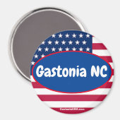 Gastonia NC Patriotic magnet (Voorkant / Achterkant)