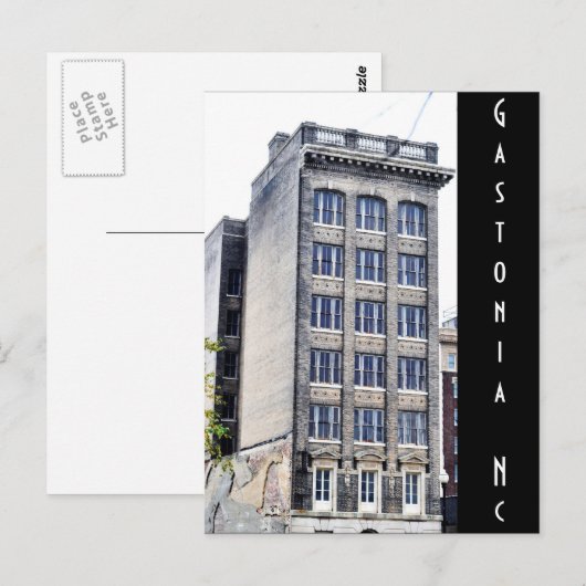 Gastonie NC Briefkaart (Voorkant / Achterkant)