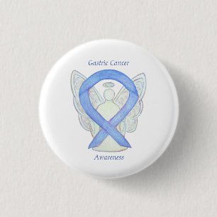 Gastric Cancer Angel Awareness Ribbon Art Pin Ronde Button 3,2 Cm