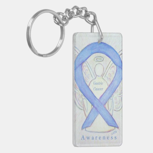 Gastric Cancer Angel Awareness Ribbon Sleutelhange Sleutelhanger (Voorkant Links)