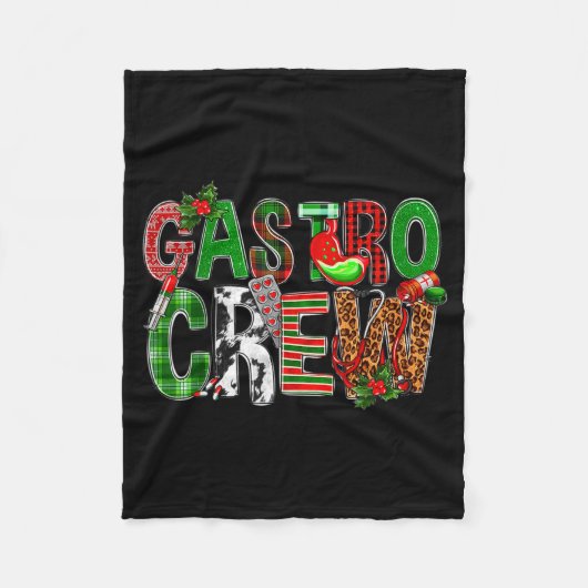 Gastro Crew Christmas Nurses Xmas Pajamas Pjs Wome Fleece Deken (Voorkant)