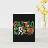 Gastro Crew Christmas Nurses Xmas Pajamas Pjs Wome Kaart (Gele Bloem)