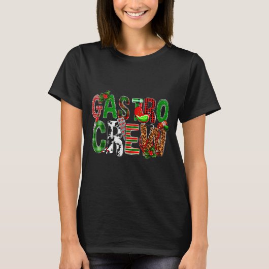 Gastro Crew Christmas Nurses Xmas Pajamas Pjs Wome T-shirt (Voorkant)