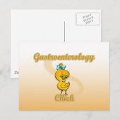 Gastro-enterologie Chick Briefkaart (Voorkant / Achterkant)