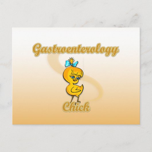 Gastro-enterologie Chick Briefkaart (Voorkant)