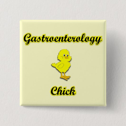 Gastro-enterologie Chick Vierkante Button 5,1 Cm (Voorkant)