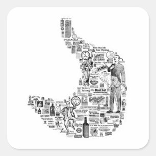 Gastro-enterologie - gastro-enteroloog cadeau Vierkante Sticker