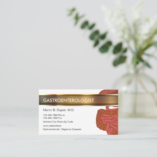 Gastro-enterologie Medische Visitekaartjes (Staand voorkant)