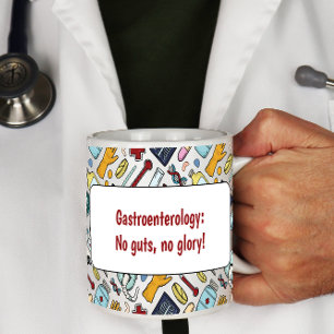Gastro-enterologie medische woordspeling arts patr koffiemok