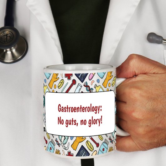 Gastro-enterologie medische woordspeling arts patr koffiemok