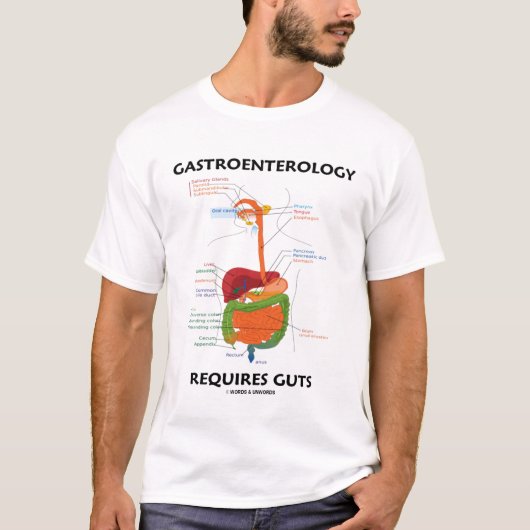 Gastro-enterologie vereist darmen (spijsverterings t-shirt (Voorkant)
