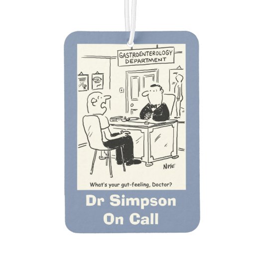 Gastro-enterologische Cartoon Luchtverfrisser (Achterkant)