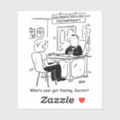Gastro-enterologische Cartoon Patiënt bij chirurgi Sticker (Vel)