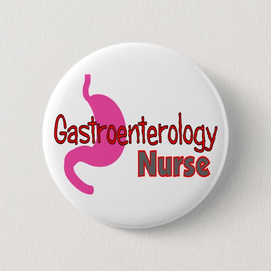 Gastro-enterologische NURS Unieke Maag Ronde Button 5,7 Cm (Voorkant)