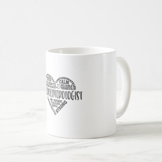 Gastro-enteroloog, gastro-intestamentair, gastro-  koffiemok (Voorkant rechts)