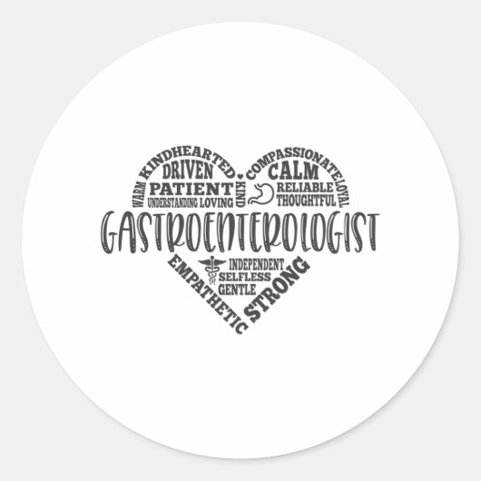 Gastro-enteroloog, GI arts, Gastro Ronde Sticker (Voorkant)