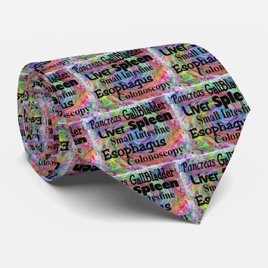 Gastro-enteroloog "Terminology" Necktie Stropdas (Opgerold)