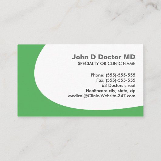 Gastro-enteroloog visitekaartje gastro-enterologie (Achterkant)