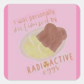 Gastro-parese eieren vierkante sticker (Voorkant)