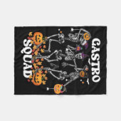 Gastro Squad Halloween Skeleton Dancing Endoscopy Fleece Deken (Voorkant (Horizontaal))