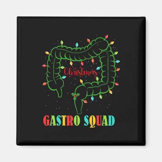 Gastro Verpleegkundige Squad Fun Kerstverlichting  Magneet (Voorkant)