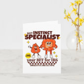 Gastroenterologist Retro Intestine Gift Ibs Gi Nur Kaart (Gele Bloem)