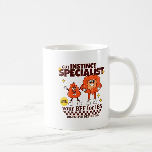 Gastroenterologist Retro Intestine Gift Ibs Gi Nur Koffiemok (Rechts)