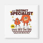 Gastroenterologist Retro Intestine Gift Ibs Gi Nur Magneet (Voorkant)