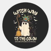 Gastroenterology Nurse Halloween Endo Nurse Ghost  Ronde Sticker (Voorkant)