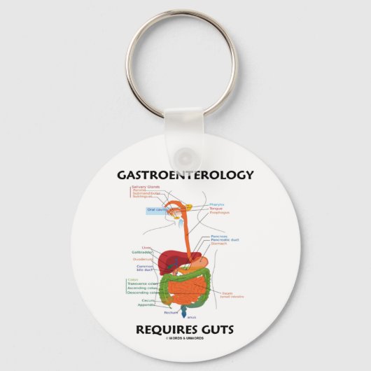 Gastroenterology Requires Guts (Digestive System) Sleutelhanger (Voorkant)