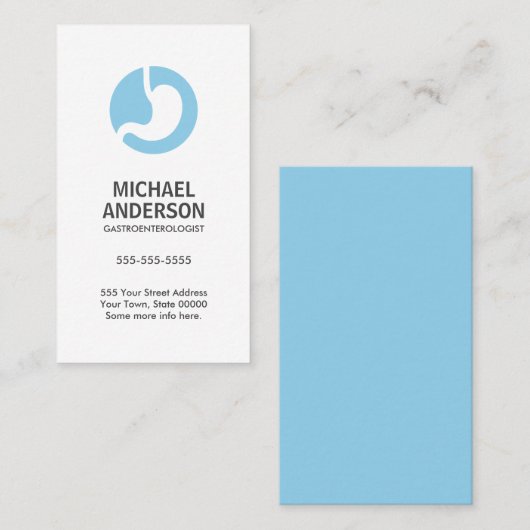 Gastroenteroloog modern en minimaal visitekaartje (Voorkant / Achterkant)
