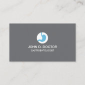 Gastrologie of gastroloog grijs visitekaartje (Voorkant)