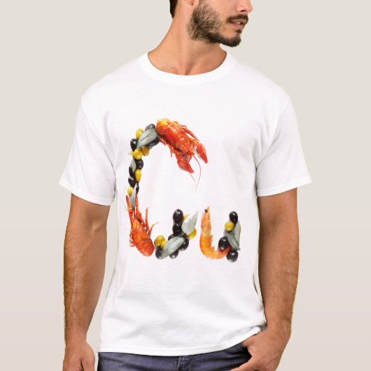 Gastronomic Alphabet: C is for Crustacean T-shirt (Voorkant)