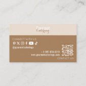 Gastronomische catering contactkaartje (Achterkant)