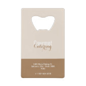 Gastronomische catering creditkaart flessenopener (Voorkant)