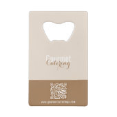 Gastronomische catering creditkaart flessenopener (Achterkant)