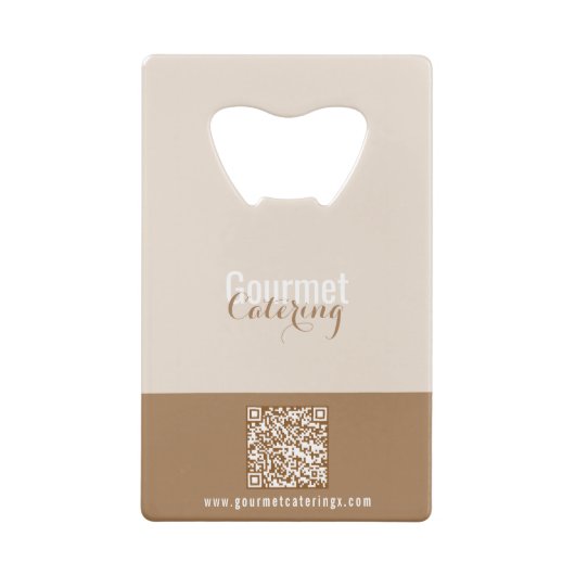 Gastronomische catering creditkaart flessenopener (Achterkant)