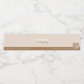 Gastronomische catering waterfles etiket (Enkel label)