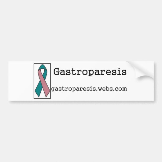 Gastroparese Bumpersticker (Voorkant)
