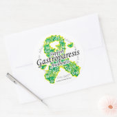 Gastroparese Butterfly Ribbon Ronde Sticker (Envelop)