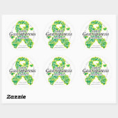 Gastroparese Butterfly Ribbon Ronde Sticker (Vel)