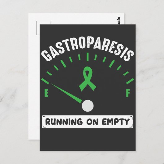 Gastroparese op lege bewustmakingswortel briefkaart (Voorkant / Achterkant)