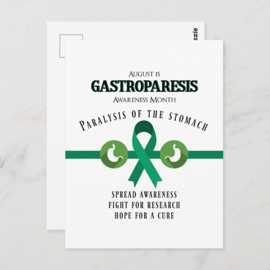 Gastroparese Support Awareness Briefkaart (Voorkant / Achterkant)