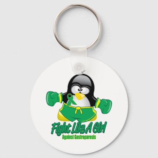 Gastroparese vechtend pinguïn sleutelhanger (Voorkant)