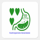 Gastroparese Vierkante Sticker (Voorkant)