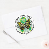 Gastroparese vlinder stam 2 ronde sticker (Envelop)