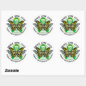 Gastroparese vlinder stam 2 ronde sticker (Vel)