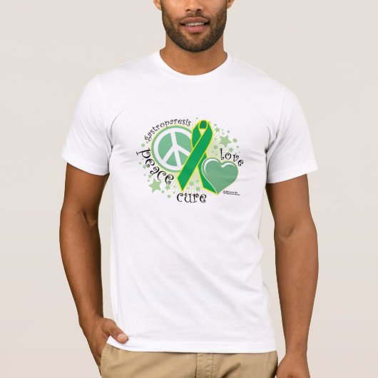 Gastroparesse Peace Love Cure T-shirt (Voorkant)