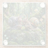 Gastropod Geroddel Glazen Onderzetter (Achterkant)